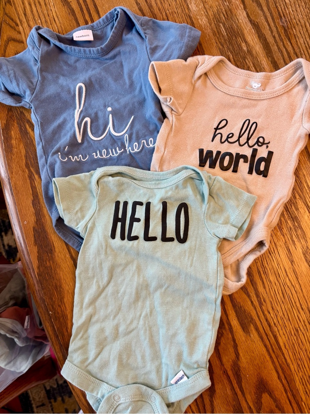 Baby Bodysuit Trio Hello designs